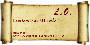 Levkovics Olivér névjegykártya
